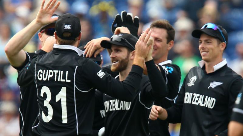 Pacemen Colin de Grandhomme, James Neesham, Trent Boult and Mitchell Santner, the team's only spinner, claimed a wicket each. (Photo: AFP) Pacemen Colin de Grandhomme, James Neesham, Trent Boult and Mitchell Santner, the team's only spinner, claimed a wicket each. (Photo: AFP)