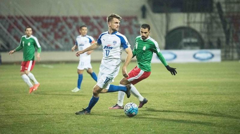 Bengaluru FC's quest for qualification in the prestigious AFC Champions failed at the first hurdle as they lost 1-2 to a dominant Al Wehdat of Jordan in their Preliminary Qualifying Stage two tie. (Photo: Bengaluru FC) Bengaluru FC's quest for qualification in the prestigious AFC Champions failed at the first hurdle as they lost 1-2 to a dominant Al Wehdat of Jordan in their Preliminary Qualifying Stage two tie. (Photo: Bengaluru FC)