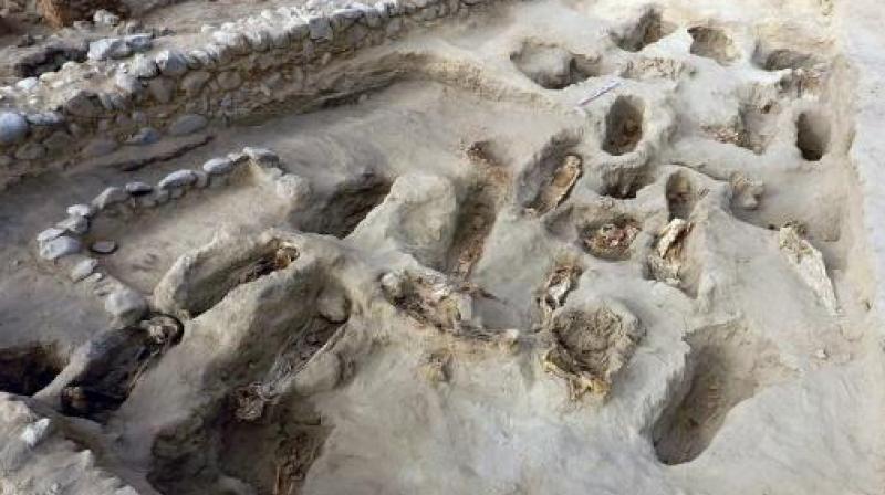 'This is the biggest site where the remains of sacrificed children have been found,' chief archeologist Feren Castillo said. (Photo: AFP) 'This is the biggest site where the remains of sacrificed children have been found,' chief archeologist Feren Castillo said. (Photo: AFP)