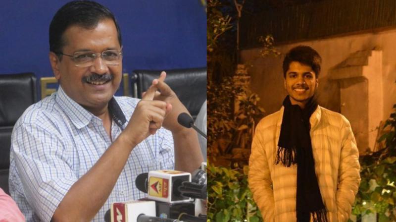 Kejriwal also proudly announced that his son had got into IIT too and would study with this boy at the same time. (Photo: Twitter | Facebook)) Kejriwal also proudly announced that his son had got into IIT too and would study with this boy at the same time. (Photo: Twitter | Facebook))