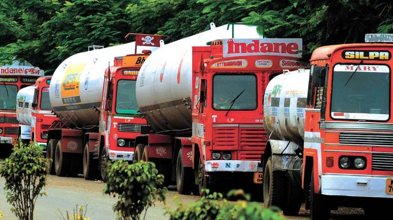 More than 300 tanker lorries are waiting outside the terminal to fill fuel from the plant. More than 300 tanker lorries are waiting outside the terminal to fill fuel from the plant.