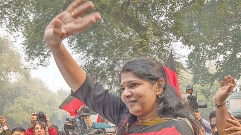 DMK MP Kanimozhi leaves the Patiala House court after the verdict for her connection in 2G scam, in New Delhi on Thursday. (Photo: PTI) DMK MP Kanimozhi leaves the Patiala House court after the verdict for her connection in 2G scam, in New Delhi on Thursday. (Photo: PTI)