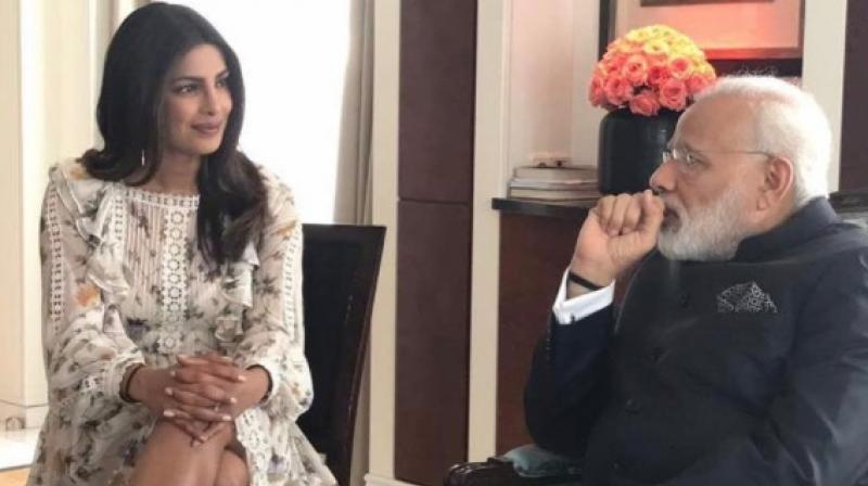 Priyanka Chopra and Narendra Modi (Pic courtesy: Instagram/ priyankachopra). Priyanka Chopra and Narendra Modi (Pic courtesy: Instagram/ priyankachopra).