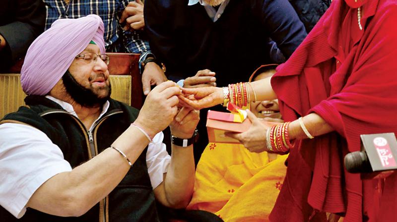 Captain Amarinder Singh after winning majority in Punjab assembly elections. (Photo: PTI) Captain Amarinder Singh after winning majority in Punjab assembly elections. (Photo: PTI)