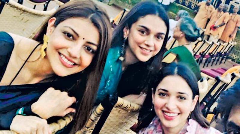 (L-R) Kajal Aggarwal, Aditi Rao, Tamannaah (L-R) Kajal Aggarwal, Aditi Rao, Tamannaah