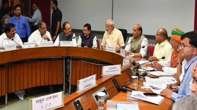 The Cabinet on Wednesday cleared a Bill to allow voluntary use of Aadhaar as identity proof for opening bank accounts and procuring mobile phone connections. (Photo: ANI) The Cabinet on Wednesday cleared a Bill to allow voluntary use of Aadhaar as identity proof for opening bank accounts and procuring mobile phone connections. (Photo: ANI)