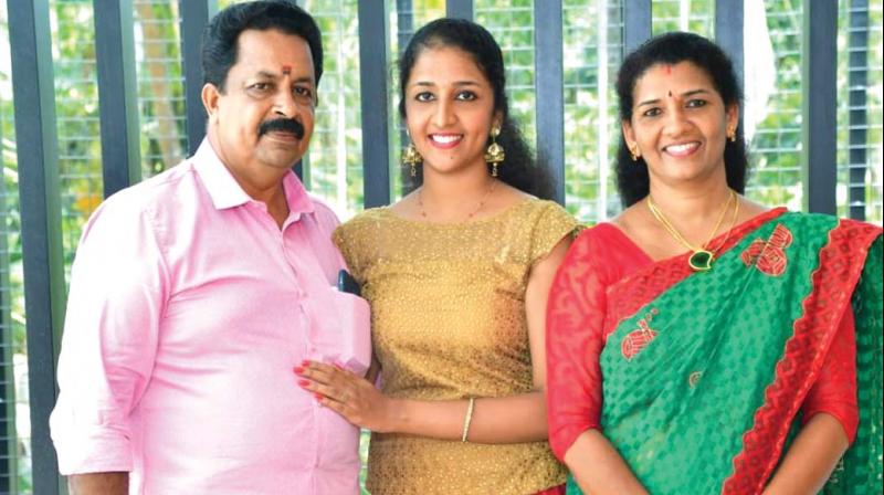 Kannan, Sheela and daughter Shruthi Kannan, Sheela and daughter Shruthi