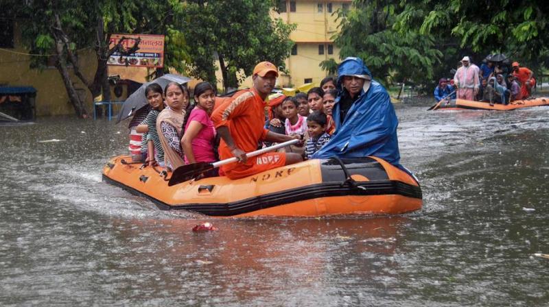 Several state-run hospitals including the Nalanda Medical College and Hospital, which is one of the largest in Patna, are flooded. (Photo: PTI) Several state-run hospitals including the Nalanda Medical College and Hospital, which is one of the largest in Patna, are flooded. (Photo: PTI)
