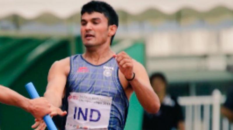 Last year, Chaudhary was selected for Asian Youth Championship held at Bangkok and had won a gold medal in the relay race. (Photo: Twitter) Last year, Chaudhary was selected for Asian Youth Championship held at Bangkok and had won a gold medal in the relay race. (Photo: Twitter)