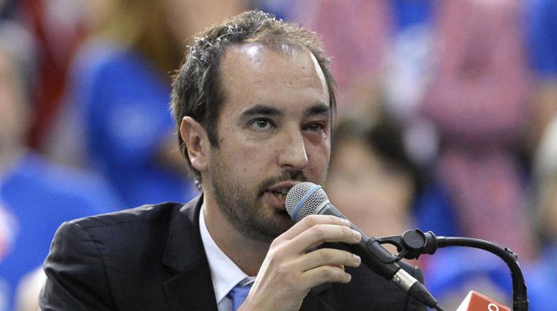 Arnaud Gabas was taken to hospital in Ottawa as a precaution after being left with bruising and swelling around his left eye, but no serious damage was found. (Photo: AP) Arnaud Gabas was taken to hospital in Ottawa as a precaution after being left with bruising and swelling around his left eye, but no serious damage was found. (Photo: AP)