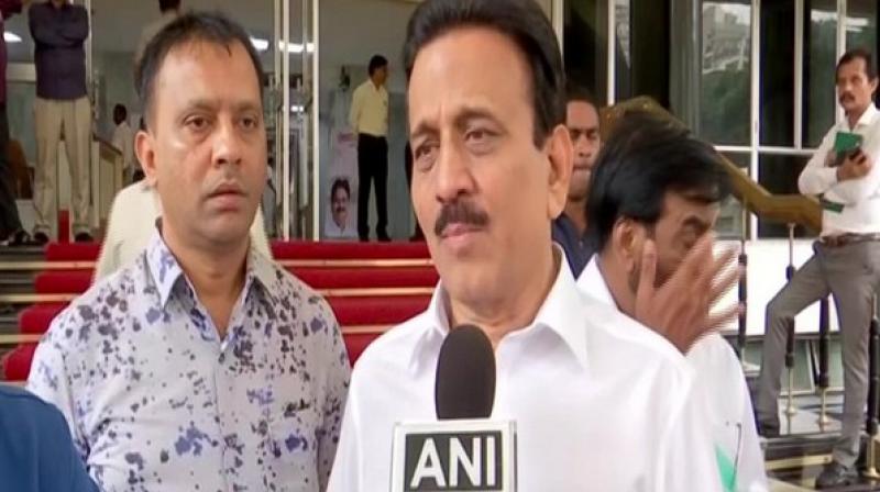 Girish Mahajan's statement came after three NCP MLAs -- Vaibhav Pichad, Sandeep Naik and Shivendra Raje and Congress legislator Kalidas Kolambkar -- handed over their resignation letters to Assembly Speaker Haribhau Bagade Tuesday. (Photo: ANI) Girish Mahajan's statement came after three NCP MLAs -- Vaibhav Pichad, Sandeep Naik and Shivendra Raje and Congress legislator Kalidas Kolambkar -- handed over their resignation letters to Assembly Speaker Haribhau Bagade Tuesday. (Photo: ANI)