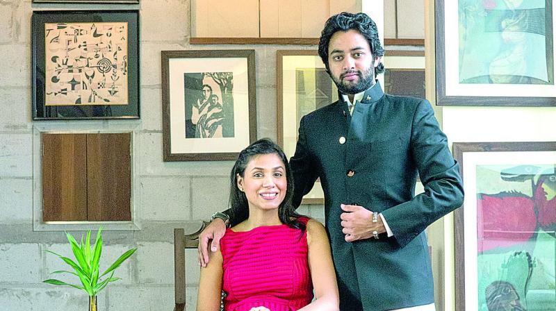 Digvijay Sinh Kathiwada with his wife Swati. Digvijay Sinh Kathiwada with his wife Swati.