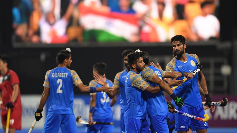 Even though it was India’s fourth consecutive win in the pool, it was a far from impressive display from Harendra Singh’s men against the Koreans. (Photo: AFP) Even though it was India’s fourth consecutive win in the pool, it was a far from impressive display from Harendra Singh’s men against the Koreans. (Photo: AFP)