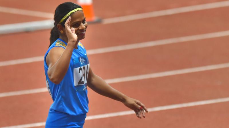 The 22-year-old from Odisha was taking part in her first Asian Games. She was suspended by the IAAF in 2014 under its hyperandrogenism policy but she filed an appealed before the Court of Arbitration for Sports and won it. (Photo: PTI) The 22-year-old from Odisha was taking part in her first Asian Games. She was suspended by the IAAF in 2014 under its hyperandrogenism policy but she filed an appealed before the Court of Arbitration for Sports and won it. (Photo: PTI)