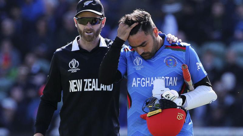 Rashid was off the field throughout the match as he failed two concussion tests. (Photo: AP) Rashid was off the field throughout the match as he failed two concussion tests. (Photo: AP)
