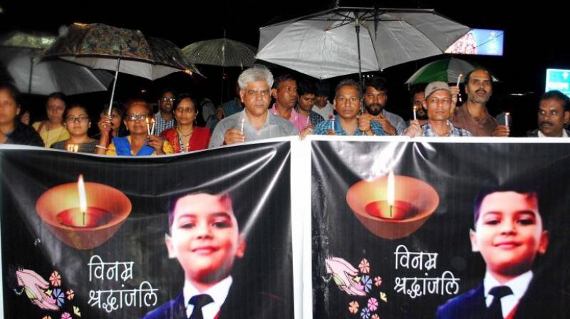 Pradyuman Thakur was found dead inside the toilet of the Ryan International School, Gurgaon, with his throat slit on September 8. (Photo: ANI) Pradyuman Thakur was found dead inside the toilet of the Ryan International School, Gurgaon, with his throat slit on September 8. (Photo: ANI)