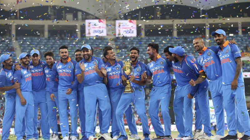 "I will give the credit to the whole team. Individuals come and perform well, some players play the series well, some players cannot perform as desired but eventually I'll say that I feel happy after seeing the team effort," said Sachin Tendulkar after India's Asia Cup triumph. (Photo: AP) "I will give the credit to the whole team. Individuals come and perform well, some players play the series well, some players cannot perform as desired but eventually I'll say that I feel happy after seeing the team effort," said Sachin Tendulkar after India's Asia Cup triumph. (Photo: AP)