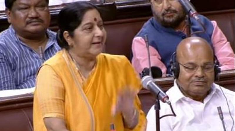 All countries, including Bhutan, are with us, Sushma said in Rajya Sabha. (Photo: ANI | Twitter) All countries, including Bhutan, are with us, Sushma said in Rajya Sabha. (Photo: ANI | Twitter)