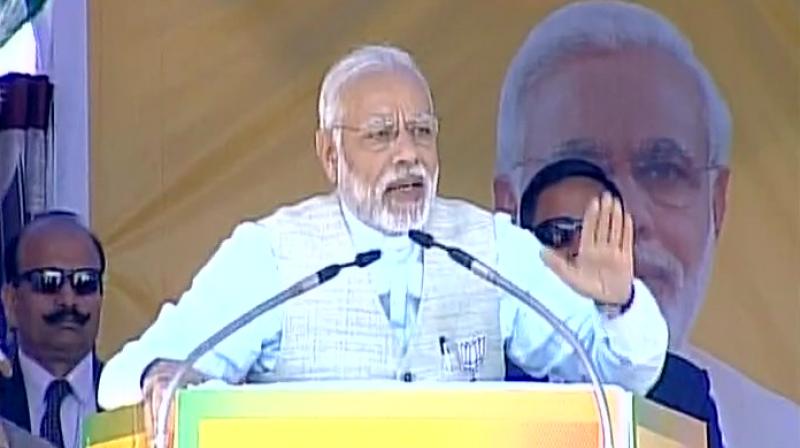 Prime Minister Narendra Modi at a poll rally in Uttarakhand. (Photo: ANI Twitter) Prime Minister Narendra Modi at a poll rally in Uttarakhand. (Photo: ANI Twitter)