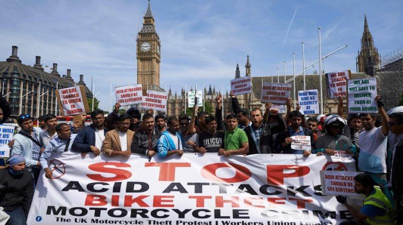 With many offenders in their teens or early 20s, east London has preempted new legislation by asking shopkeepers to challenge young people buying acid and refuse sales if they are suspicious of customers’ intentions. (Photo: AFP) With many offenders in their teens or early 20s, east London has preempted new legislation by asking shopkeepers to challenge young people buying acid and refuse sales if they are suspicious of customers’ intentions. (Photo: AFP)