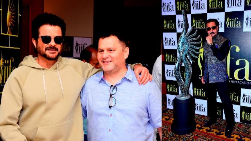 Anil Kapoor with the Director of Wizcraft International Andre Timmins(L) and Gulshan Grover. Anil Kapoor with the Director of Wizcraft International Andre Timmins(L) and Gulshan Grover.