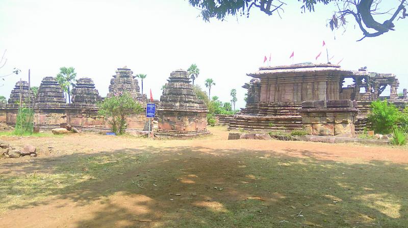The Ghanapuram temples that were constructed by King Ganapatideva of the Kakatiya dynasty between 1199-1260. The Ghanapuram temples that were constructed by King Ganapatideva of the Kakatiya dynasty between 1199-1260.