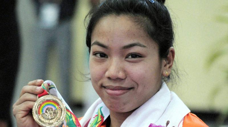 Chanu won the 48kg category gold with a effort of 192 kg in the silver level Olympic qualifying event, the points from which will come in handy when the final rankings for Tokyo 2020 cut are done. (Photo: PTI) Chanu won the 48kg category gold with a effort of 192 kg in the silver level Olympic qualifying event, the points from which will come in handy when the final rankings for Tokyo 2020 cut are done. (Photo: PTI)