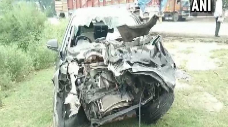 Two others also died while one passenger got critically injured in the accident. (Photo: ANI) Two others also died while one passenger got critically injured in the accident. (Photo: ANI)