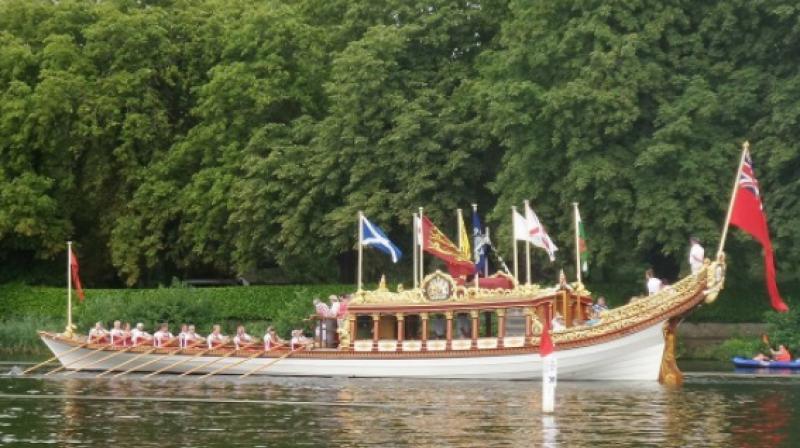 Queen Elizabeth II's stately royal barge Queen Elizabeth II's stately royal barge