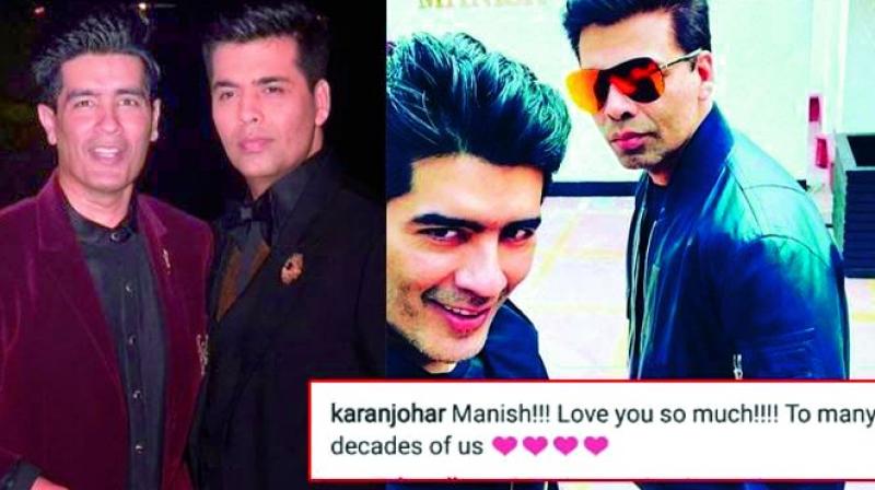 Manish Malhotra posted this picture wishing Karan Johar on his 46th birthday Manish Malhotra posted this picture wishing Karan Johar on his 46th birthday