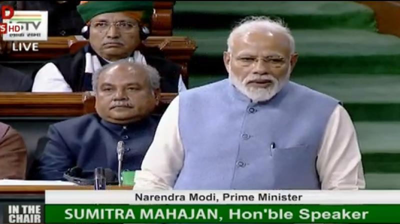 PM Modi said that world today is discussing the issue of global warming and India has made an effort for the formation of the International Solar Alliance to combat this problem. (Photo: ANI | Twitter) PM Modi said that world today is discussing the issue of global warming and India has made an effort for the formation of the International Solar Alliance to combat this problem. (Photo: ANI | Twitter)