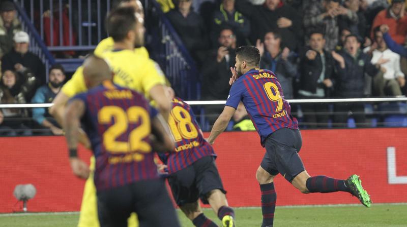 The draw saw Barca’s lead over Atletico Madrid, who earlier won 2-0 at home to Girona, trimmed to eight points ahead of Saturday’s top-of-the-table clash at the Nou Camp. Barcelona have 70 points to Atletico’s 62 with eight games left. (Photo: AP) The draw saw Barca’s lead over Atletico Madrid, who earlier won 2-0 at home to Girona, trimmed to eight points ahead of Saturday’s top-of-the-table clash at the Nou Camp. Barcelona have 70 points to Atletico’s 62 with eight games left. (Photo: AP)