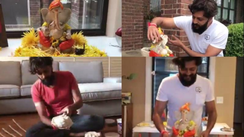 Screengrabs from the video posted by Riteish Deshmukh on Twitter. Screengrabs from the video posted by Riteish Deshmukh on Twitter.