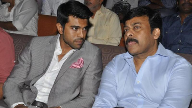 Chiranjeevi and Ram Charan