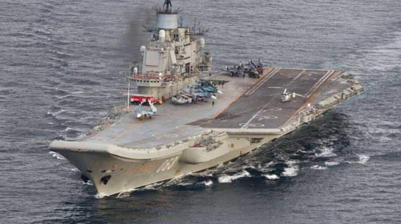Russia's sole aircraft carrier Admiral Kuznetsov will join other vessels already off Syrian coast. (Photo: AFP) Russia's sole aircraft carrier Admiral Kuznetsov will join other vessels already off Syrian coast. (Photo: AFP)