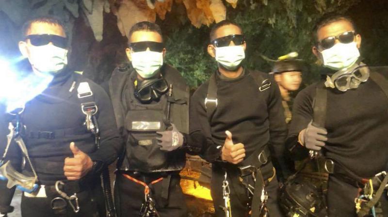 Thailand's Navy SEALs, who were central to the rescue effort, celebrated the feat with a post that read: Thailand's Navy SEALs, who were central to the rescue effort, celebrated the feat with a post that read: