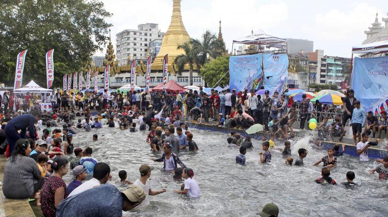The water festival is celebrated to welcome the traditional New Year. (Photo: AP) The water festival is celebrated to welcome the traditional New Year. (Photo: AP)