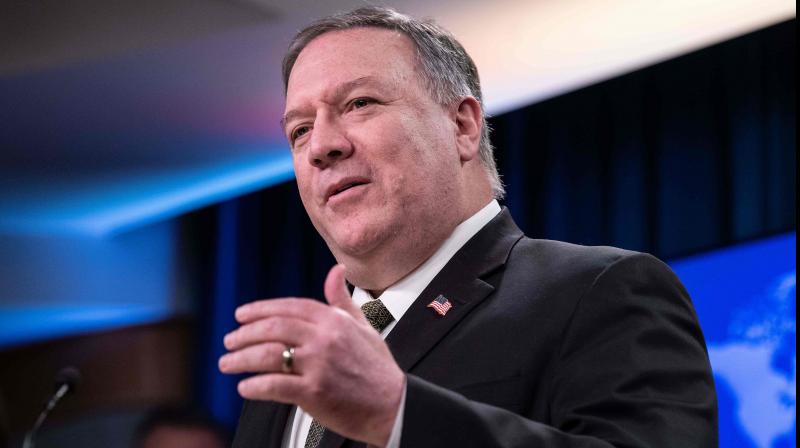 In this file photo US Secretary of State Mike Pompeo speaks at a press briefing at the State Department in Washington, DC. AP Photo In this file photo US Secretary of State Mike Pompeo speaks at a press briefing at the State Department in Washington, DC. AP Photo