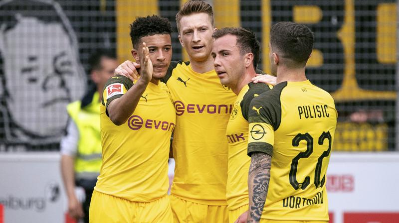 It had all started perfectly for Dortmund with Mario Goetze’s header from a superb Jadon Sancho assist putting them in front in the 14th minute. (Photo: AP) It had all started perfectly for Dortmund with Mario Goetze’s header from a superb Jadon Sancho assist putting them in front in the 14th minute. (Photo: AP)