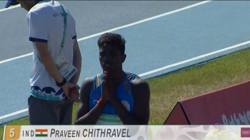 Praveen, a gold medallist in the inaugural Khelo India School Games this year, belongs to an extremely poor family in a small village in Thanjavur district in Tamil Nadu and his father is a daily wage farm labourer. (Photo: Twitter/ IOA) Praveen, a gold medallist in the inaugural Khelo India School Games this year, belongs to an extremely poor family in a small village in Thanjavur district in Tamil Nadu and his father is a daily wage farm labourer. (Photo: Twitter/ IOA)