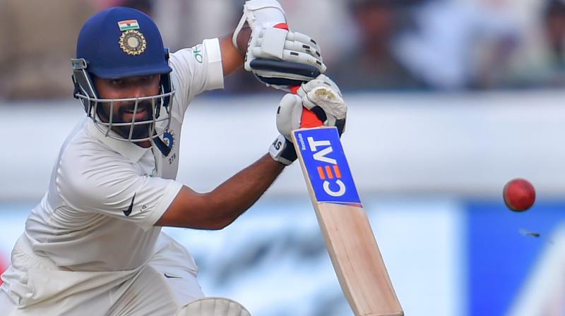 India reached 174 for 5 at lunch but declared at 188 for 5 after playing eight overs more to take an overall lead of 304. (Photo: PTI) India reached 174 for 5 at lunch but declared at 188 for 5 after playing eight overs more to take an overall lead of 304. (Photo: PTI)