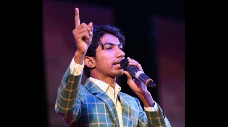 Stand-up comedian Shyam Rangeela, who has become popular for his mimicry of political leaders on the social media, was invited to perform on the show 'The Great Indian Laughter Challenge'. (Photo: Twitter | @Shyamrangeela) Stand-up comedian Shyam Rangeela, who has become popular for his mimicry of political leaders on the social media, was invited to perform on the show 'The Great Indian Laughter Challenge'. (Photo: Twitter | @Shyamrangeela)