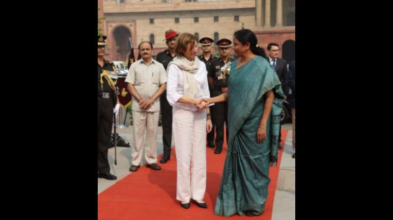 Defence Minister Nirmala Sitharaman and her French counterpart Florence Parley deliberated on a host of key issues, including the regional security situation, transfer of critical technology for various defence projects and ways to ramp up overall strategic ties. (Photo: Twitter | @DefenceMinIndia) Defence Minister Nirmala Sitharaman and her French counterpart Florence Parley deliberated on a host of key issues, including the regional security situation, transfer of critical technology for various defence projects and ways to ramp up overall strategic ties. (Photo: Twitter | @DefenceMinIndia)