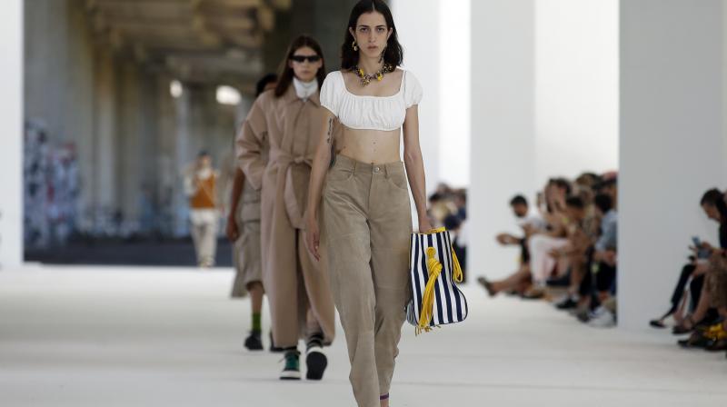 Sunnei took a leap in sophistication with its co-ed collection featuring highly researched materials and calm, Zen-like silhouettes. (Photo: AP) Sunnei took a leap in sophistication with its co-ed collection featuring highly researched materials and calm, Zen-like silhouettes. (Photo: AP)