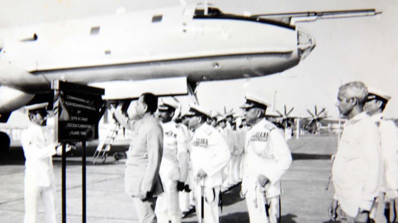 Defence minister K.C. Pant at the induction in 1988. Defence minister K.C. Pant at the induction in 1988.