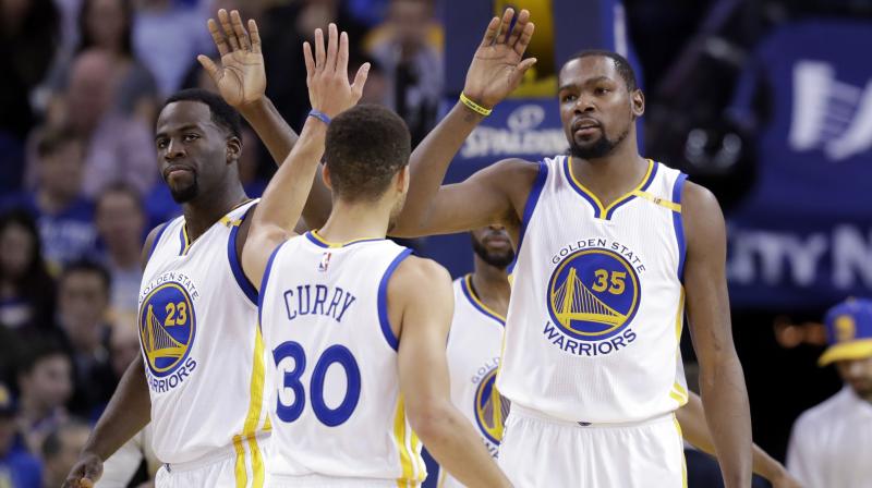 Golden State has the NBA's best record at 31-6 and past Most Valuable Players Stephen Curry and Kevin Durant. (Photo: AP) Golden State has the NBA's best record at 31-6 and past Most Valuable Players Stephen Curry and Kevin Durant. (Photo: AP)