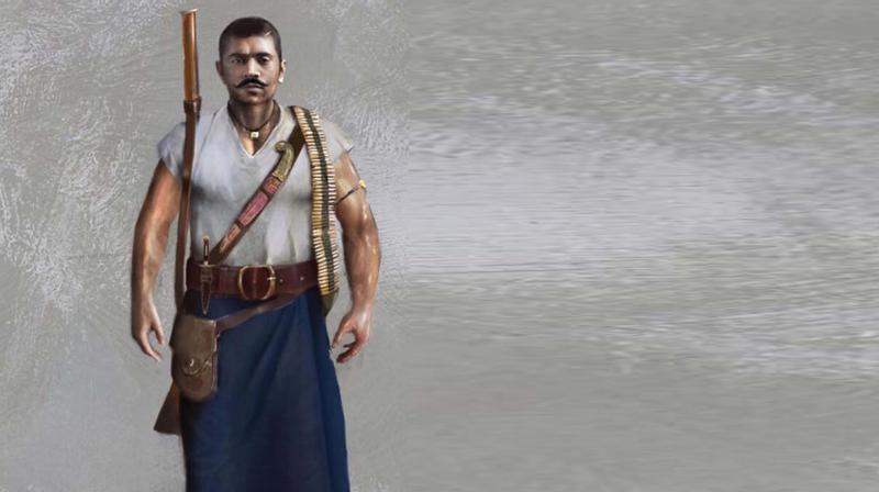 A sketch of Nivin Pauly as Kayamkulam Kochunni. A sketch of Nivin Pauly as Kayamkulam Kochunni.