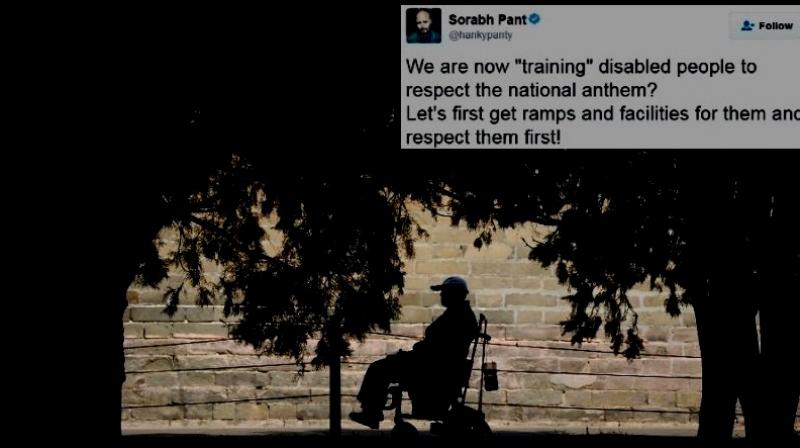The advisory called for training disabled people to respect national anthem (Photo: AFP) The advisory called for training disabled people to respect national anthem (Photo: AFP)