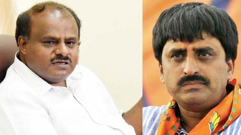 HD Kumaraswamy and C P Yogeshwar HD Kumaraswamy and C P Yogeshwar