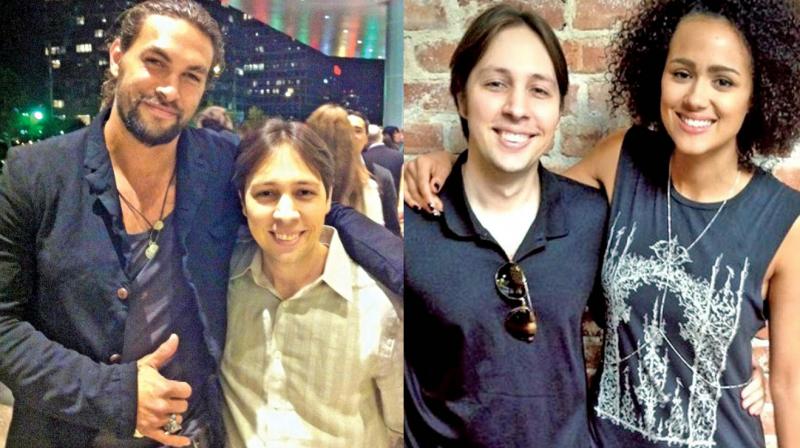 David J Peterson with Game of Thrones stars — Jason Momoa (who played Khal Drogo) and Nathalie Emmanuel (who plays Missandei) David J Peterson with Game of Thrones stars — Jason Momoa (who played Khal Drogo) and Nathalie Emmanuel (who plays Missandei)